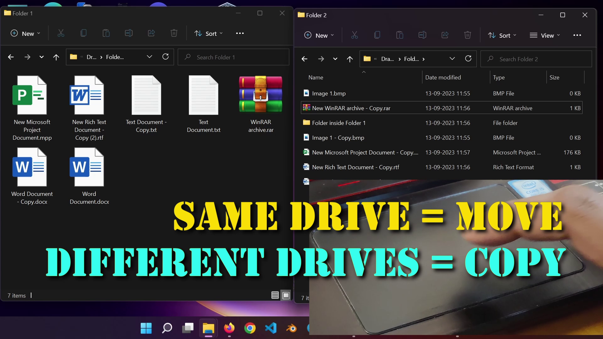 Drag and Drop Using The Touchpad without mouse on Windows Laptop
