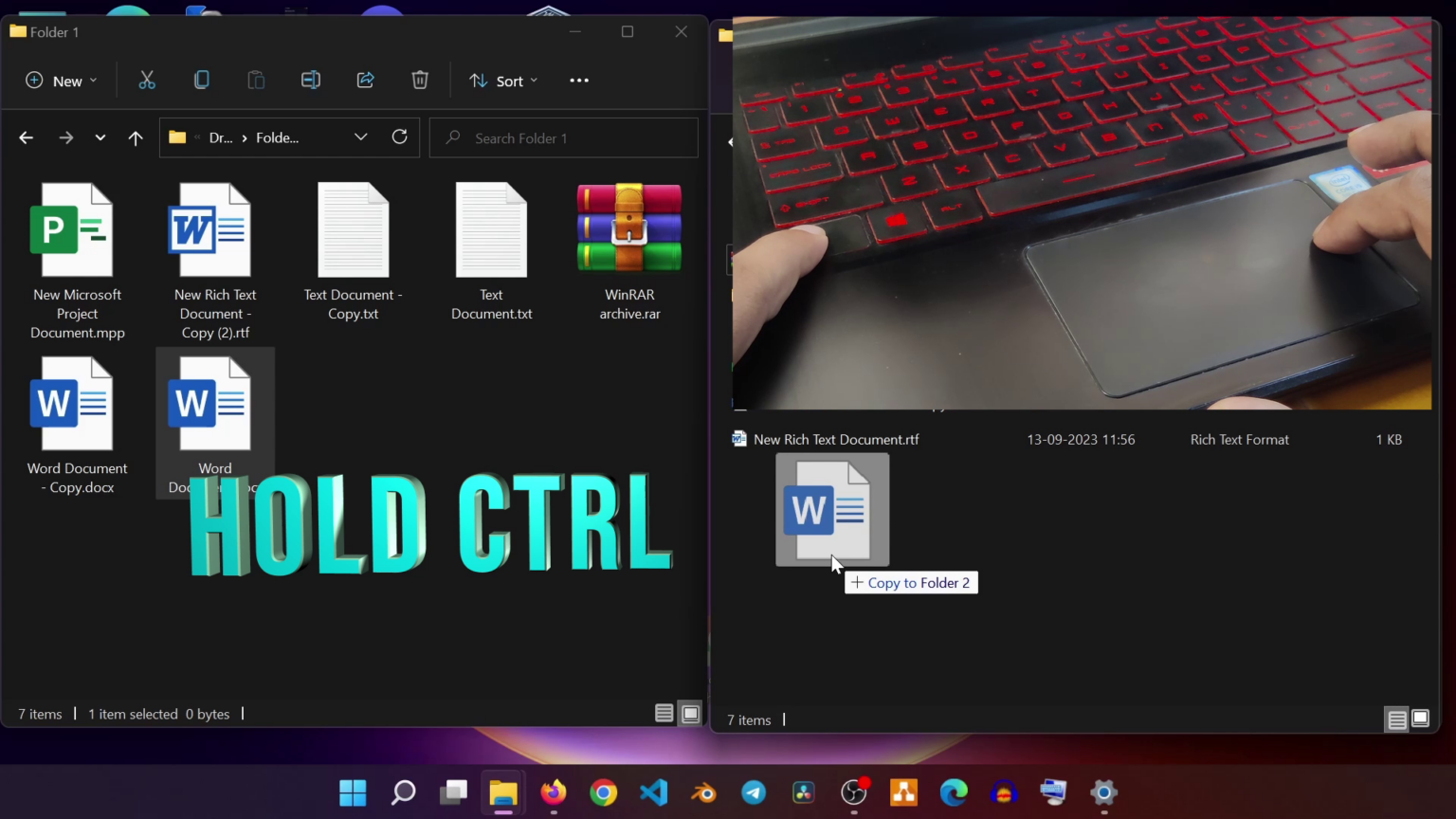 Drag and Drop Using The Touchpad without mouse on Windows Laptop