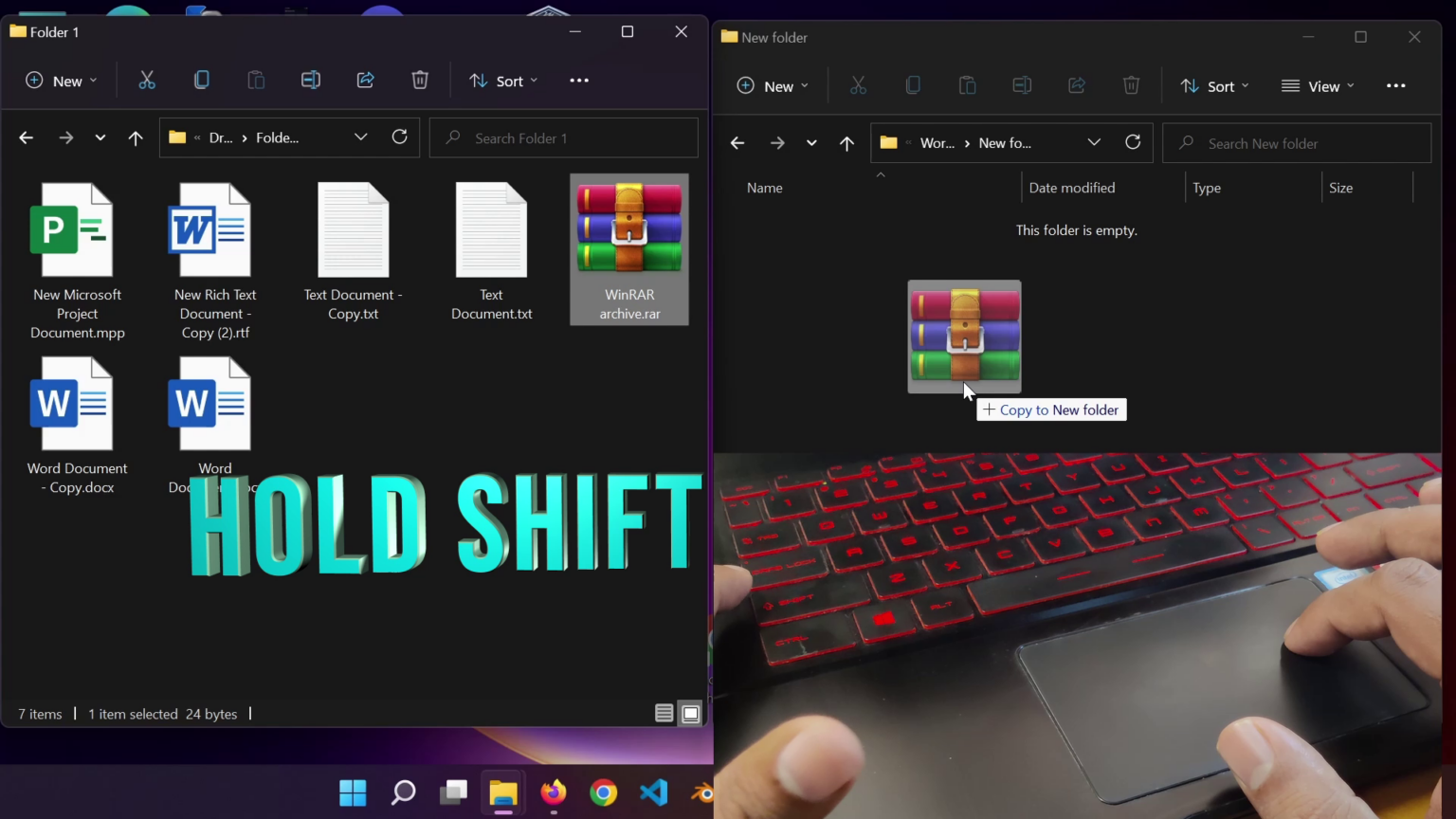 Drag and Drop Using The Touchpad without mouse on Windows Laptop