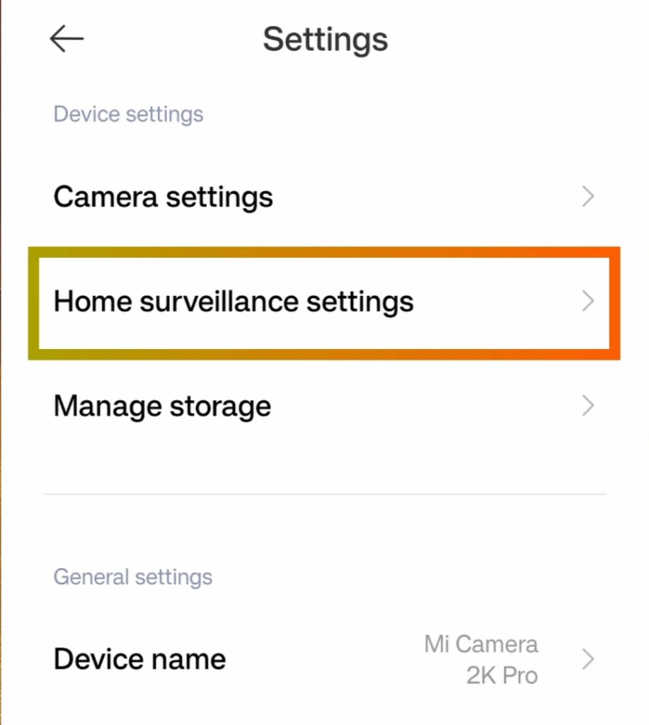 Home Surveillance Settings for Cloud Storage in Mi 360 Home Security Camera 2K Pro