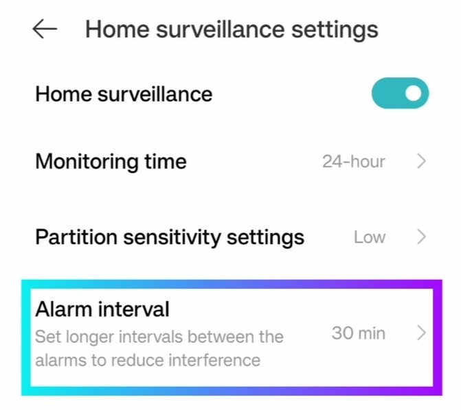 Home Surveillance Settings Mi 360 home security camera 2k Pro